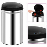 VidaXL Trash can with automatic sensor 40 L stainless steel