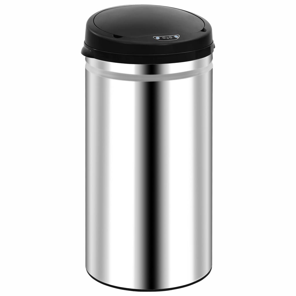 Vidaxl Trash Can con un sensor automático de acero inoxidable de 50 L