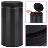 VidaXL Trash can with automatic sensor 60 L Carbon steel Black