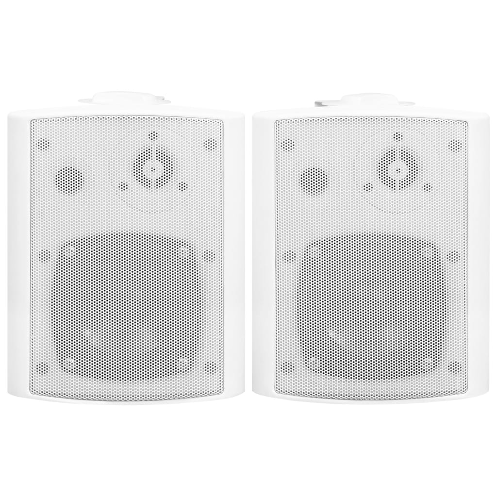 Vidaxl Stereoluliidi Spriecher Mauer -Montéiert 2 St 80 W White