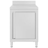 Vidaxl Tavolo da lavoro con cabinet commerciale 60x60x96 cm in acciaio inossidabile