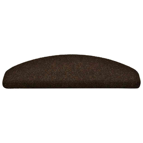 Vidaxl trapmatten zelfklevend 15 stuks 65x21x4 cm bruin halfrond groot
