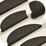 Vidaxl stair mats self -adhesive 15 st 65x21x4 cm needle felt anthracite