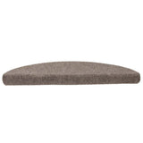 Vidaxl trapmatten zelfklevend 15 stuks 65x21x4 cm beige halfrond groot