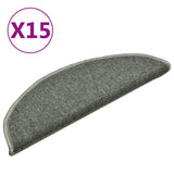 Vidaxl Stairs Mats 15 St 56x17x3 CM Dark Green