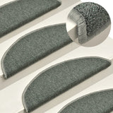 Vidaxl Stairs Mats 15 St 56x17x3 CM Dark Green