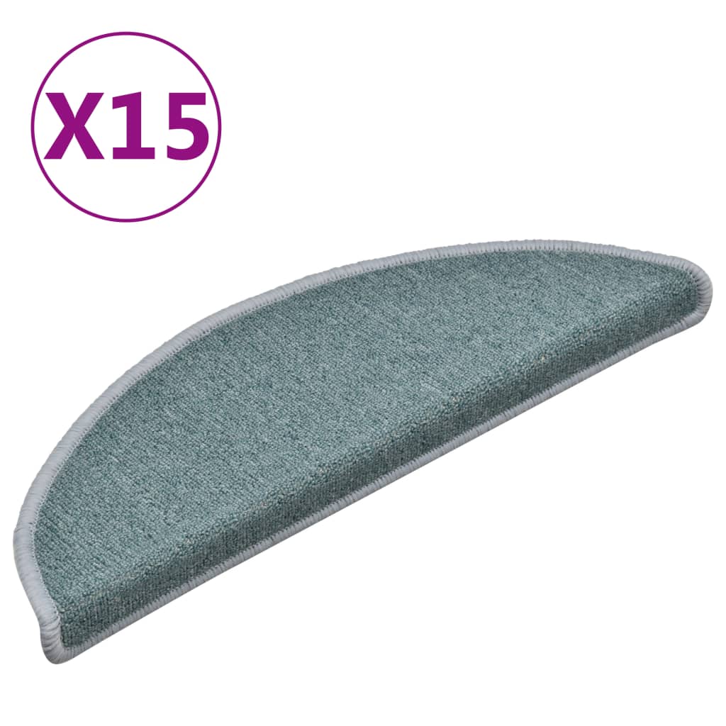 Vidaxl Stair tappetini 15 St 56x17x3 cm blu