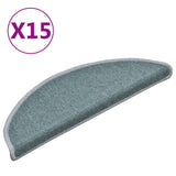 Vidaxl trapmatten 15 st 56x17x3 cm blauw