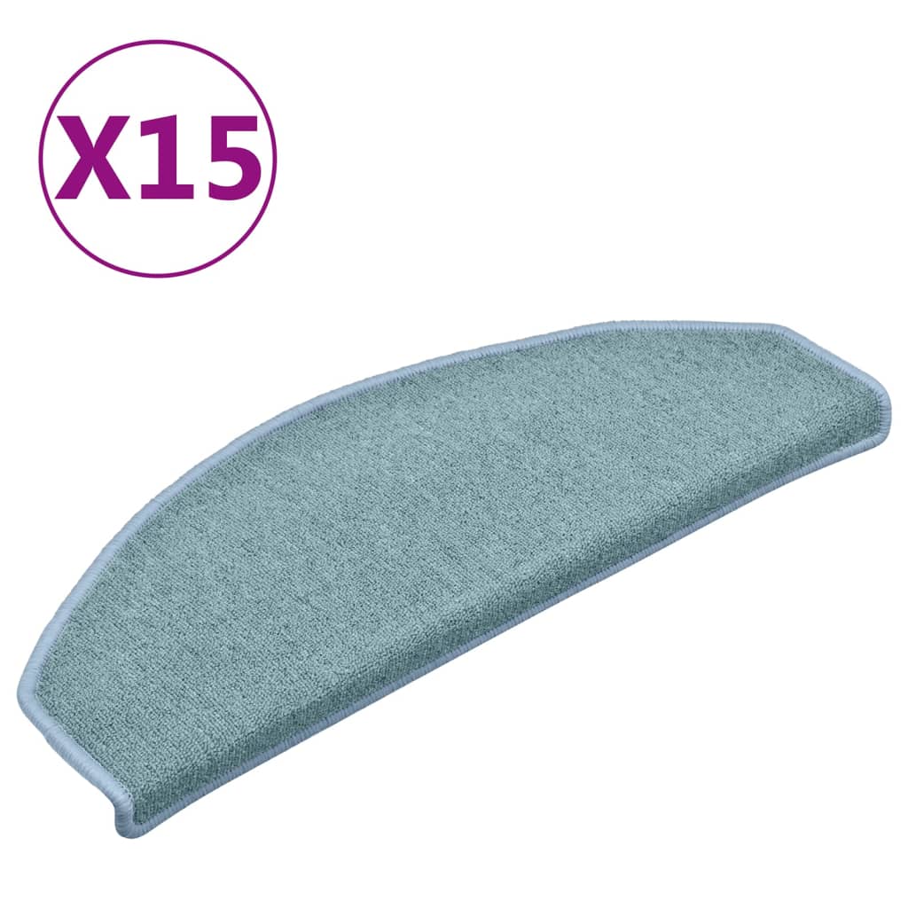 Podstavki za stopnice Vidaxl 15 St 65x24x4 cm modra