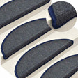 Vidaxl trapmatten 15 st 56x17x3 cm donkergrijs en blauw halfrond