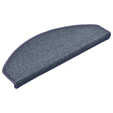 Vidaxl trapmatten 15 st 65x24x4 cm donkergrijs en blauw halfrond groot