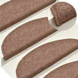 Vidaxl stair mats 15 st 56x17x3 cm brown