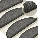 Vidaxl stair mats 15 st 56x17x3 cm dark gray