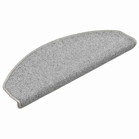 Vidaxl trapmatten 15 st 65x24x4 cm lichtgrijs halfrond groot