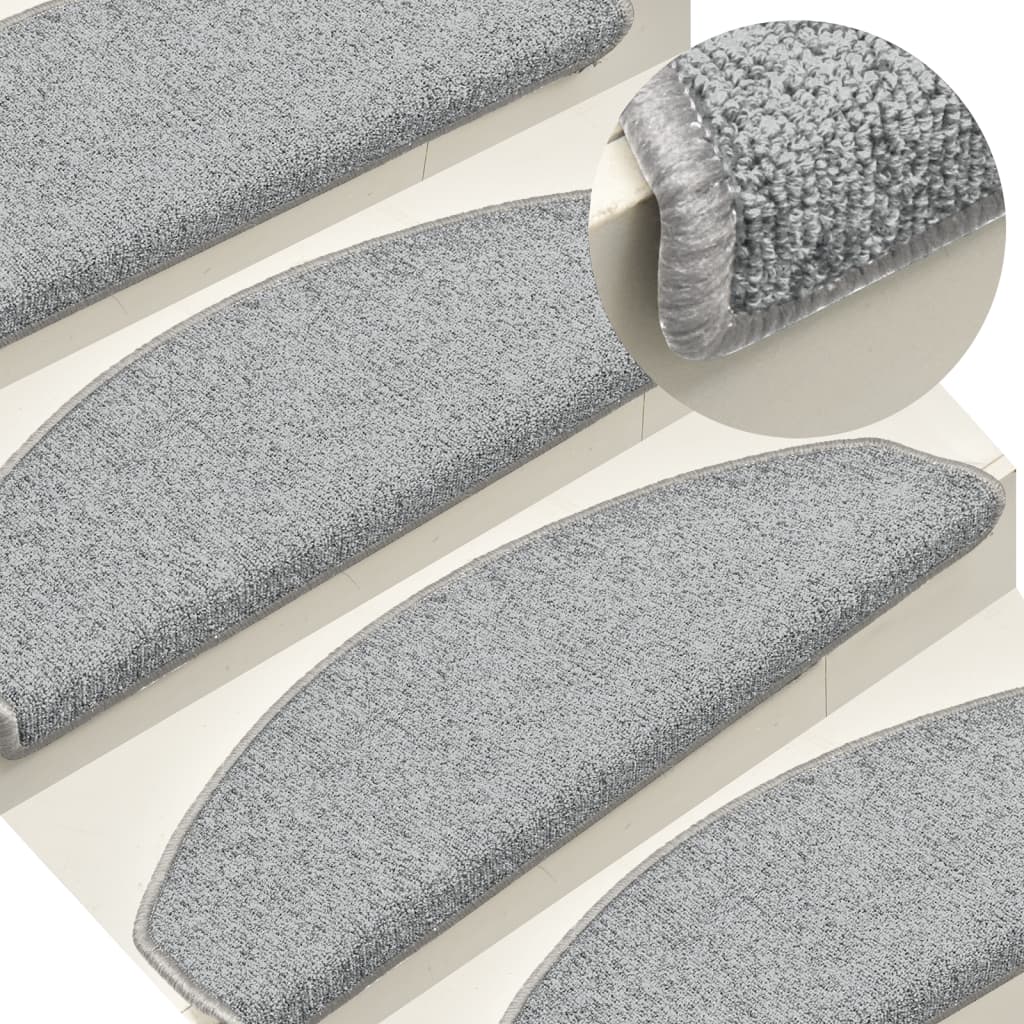 Mattes d'escalier Vidaxl 15 st 65x24x4 cm gris clair