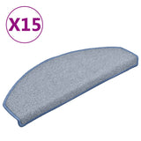 Vidaxl Stair tappetini 15 ST 65x24x4 cm grigio chiaro e blu