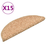 Vidaxl Stair Mats 15 St 56x17x3 cm gullfarget