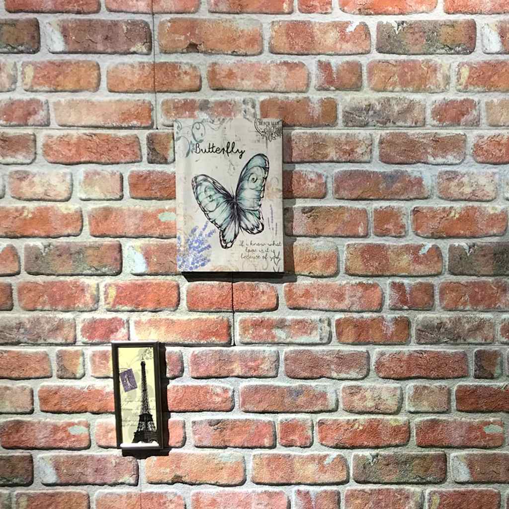 Vidaxl 10 St Wall Panels 3D Red Brick EPS