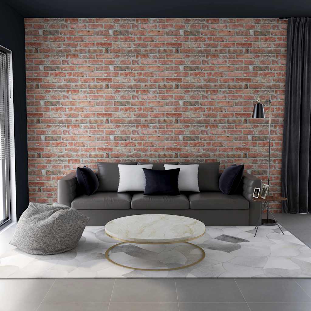 Vidaxl 10 st Wall panels 3D red brick EPS