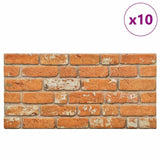 Vidaxl 10 st Paneles de pared 3d Eps de ladrillo marrón claro