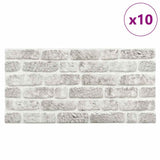 Vidaxl 10 st vægpaneler 3D Light Grey Brick EPS