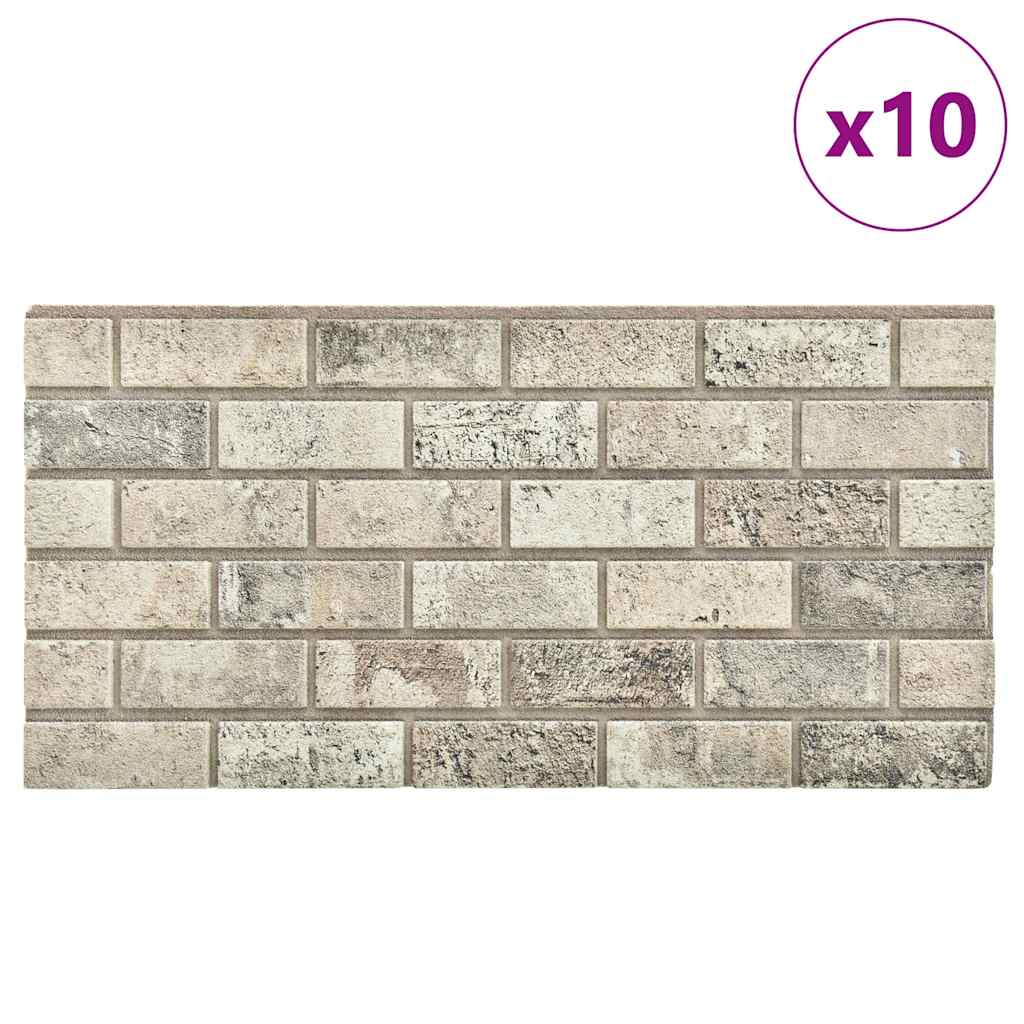 Vidaxl 10 st Paneles de pared 3D Sand -Eps de ladrillo con calma