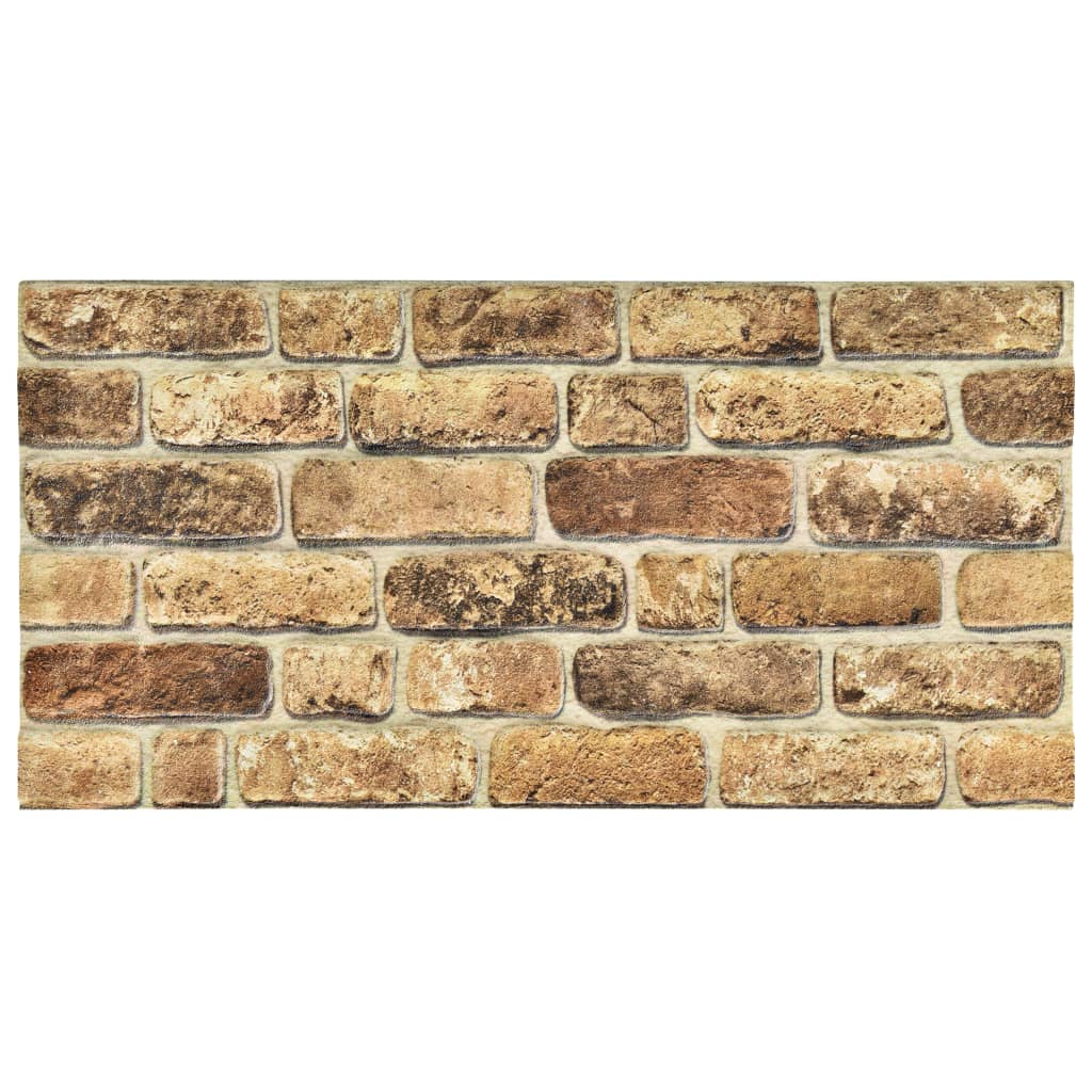 Vidaxl Wall Panels 10 ST 3D Dark Sand Brick EPS