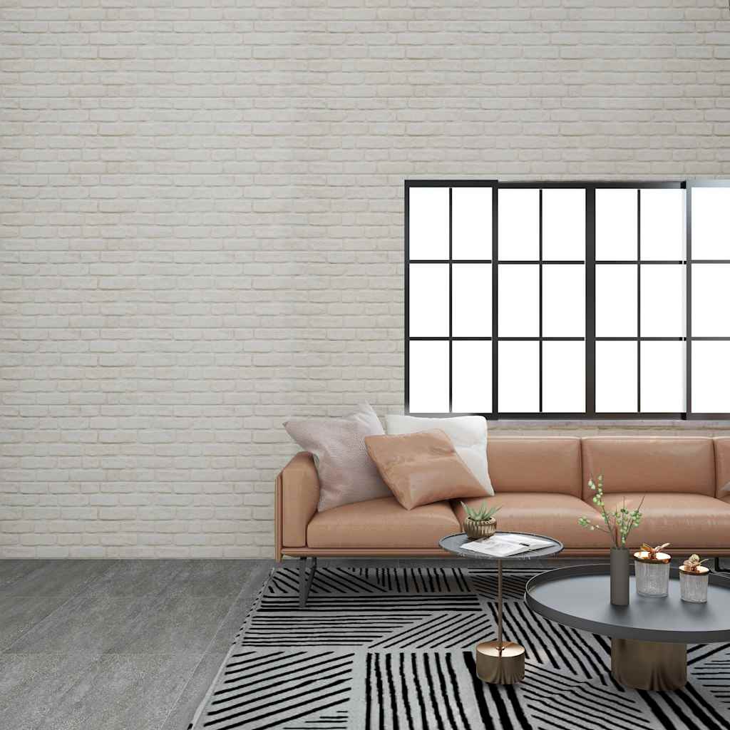 Vidaxl 10 ST Wall Panels 3d White Brick EPS