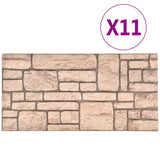 Vidaxl 11 ST WALL PANELY 3D BEIGE BRICK EPS