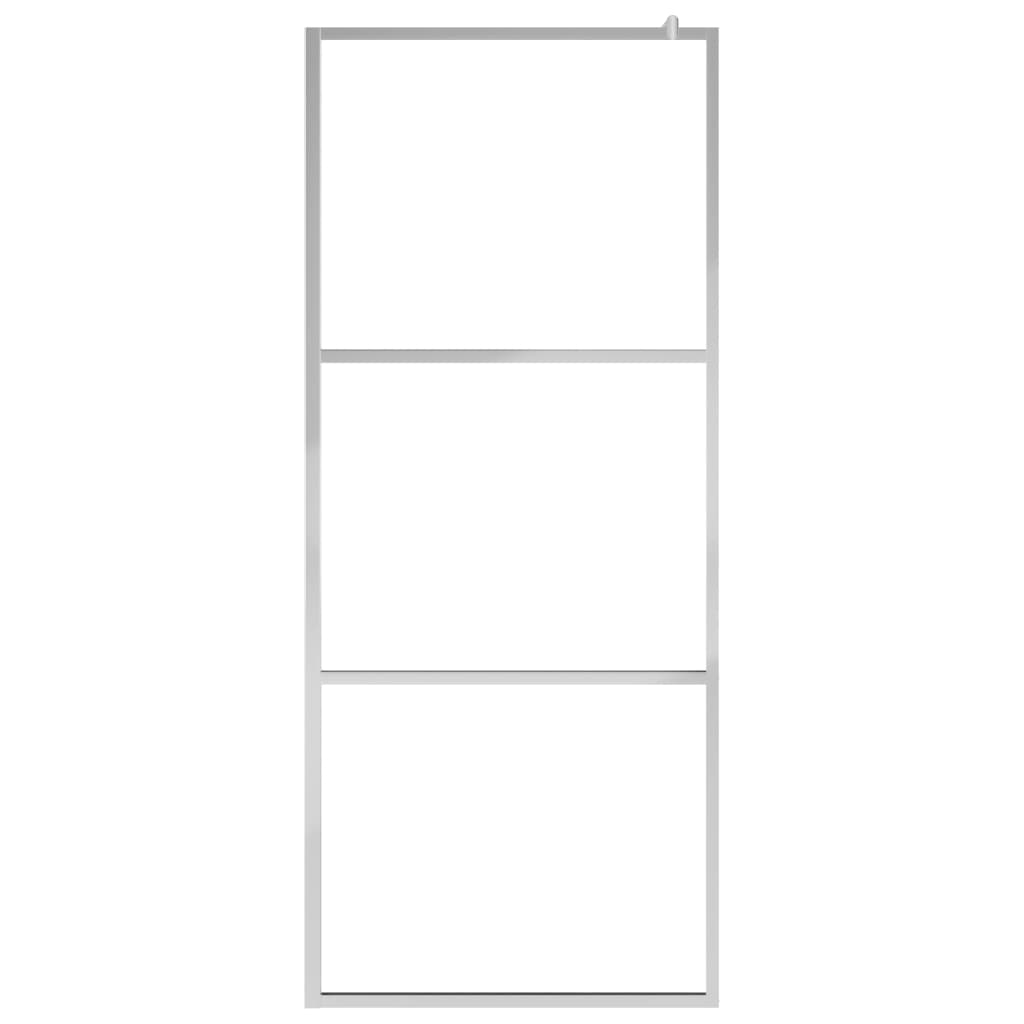 Vidaxl Walk-in Shower Wall Transparent 80x195 cm ESG szkło