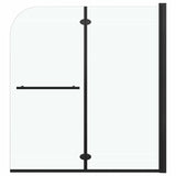 Vidaxl douchewand inklapbaar 2 panelen 120x140 cm esg zwart