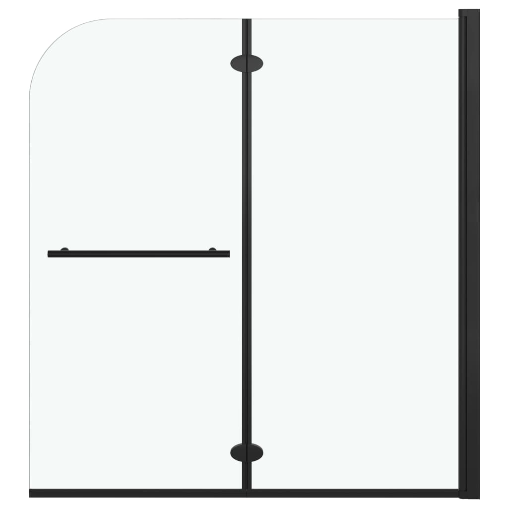 Vidaxl duschkabin 2 paneler 120x140 cm ESG svart