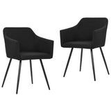 Vidaxl eetkamerstoelen 2 st stof zwart