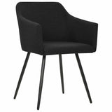 Vidaxl eetkamerstoelen 2 st stof zwart