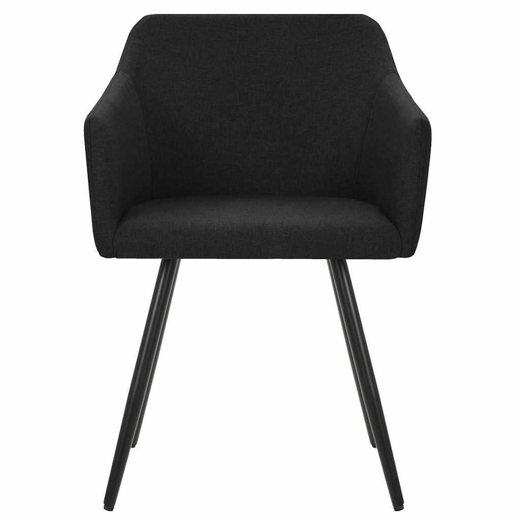 Vidaxl eetkamerstoelen 2 st stof zwart