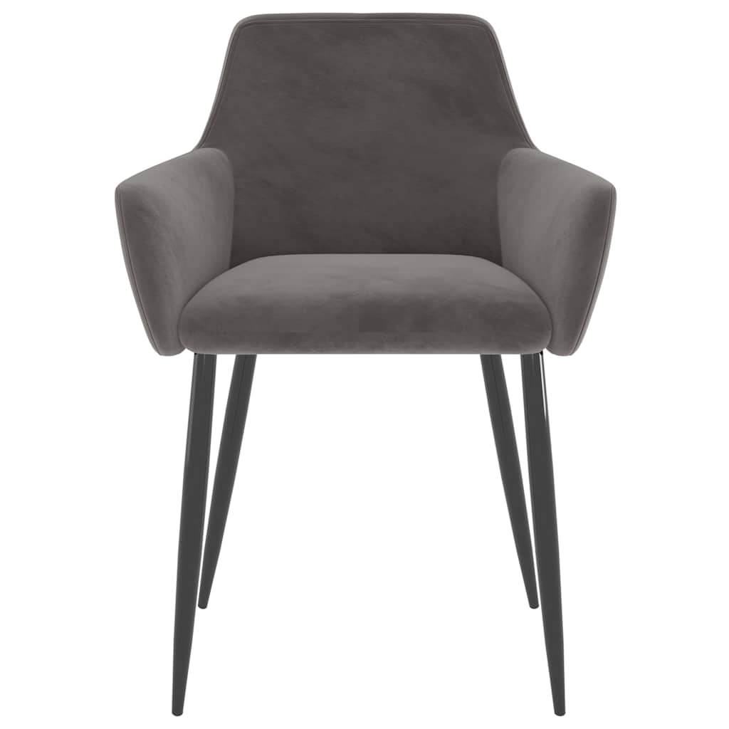 Vidaxl eetkamerstoelen 2 st fluweel donkergrijs