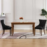 Vidaxl eetkamerstoelen 2 st stof zwart