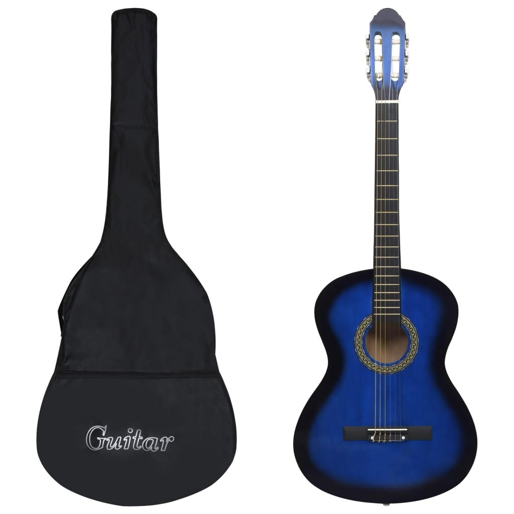 Vidaxl Guitar Classic Beginner with Tas 4 4 39 Blue