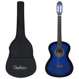 Vidaxl gitaar klassiek beginner met tas 4 4 39 blauw