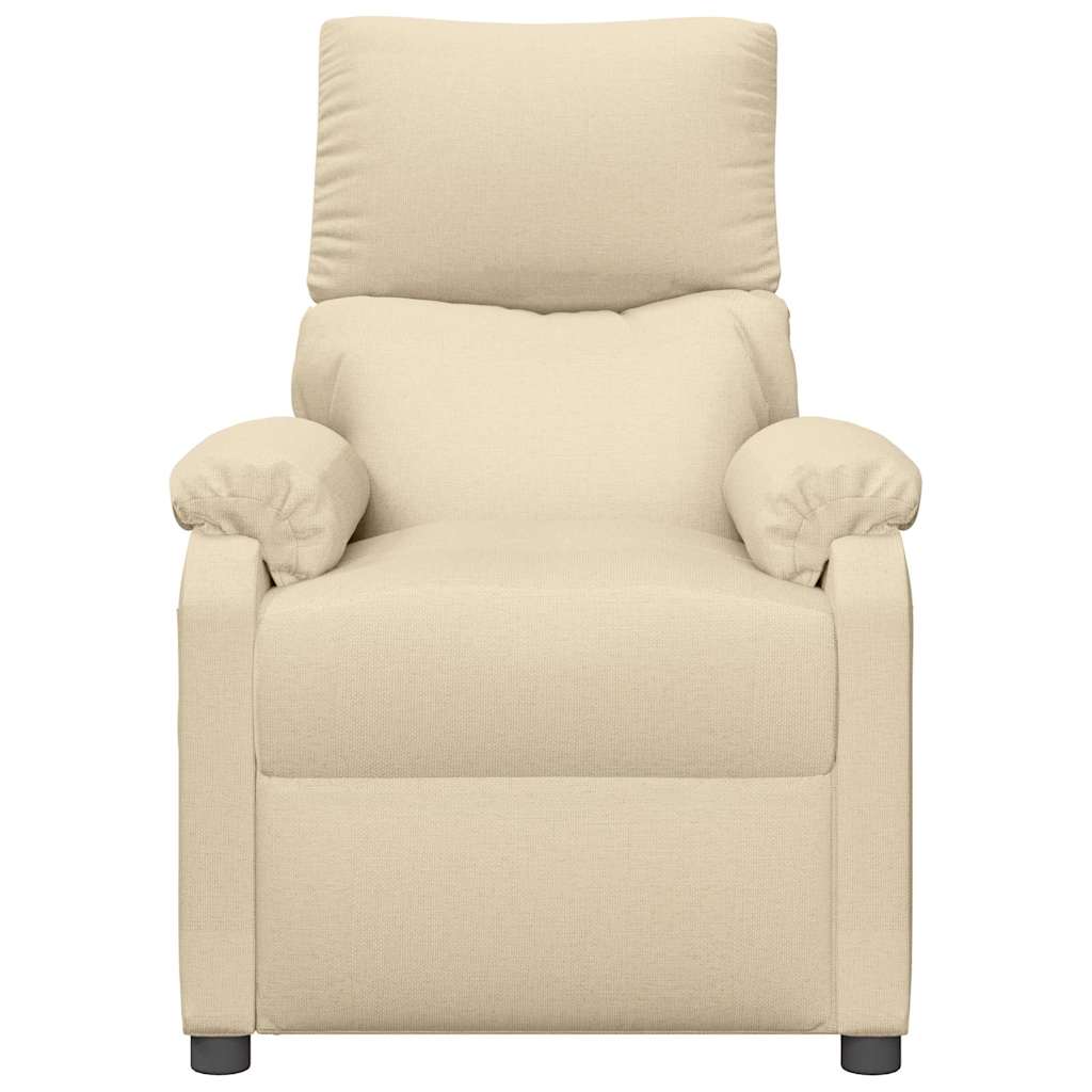 Vidaxl massagestoel stof crèmekleurig