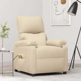 Vidaxl massagestoel stof crèmekleurig