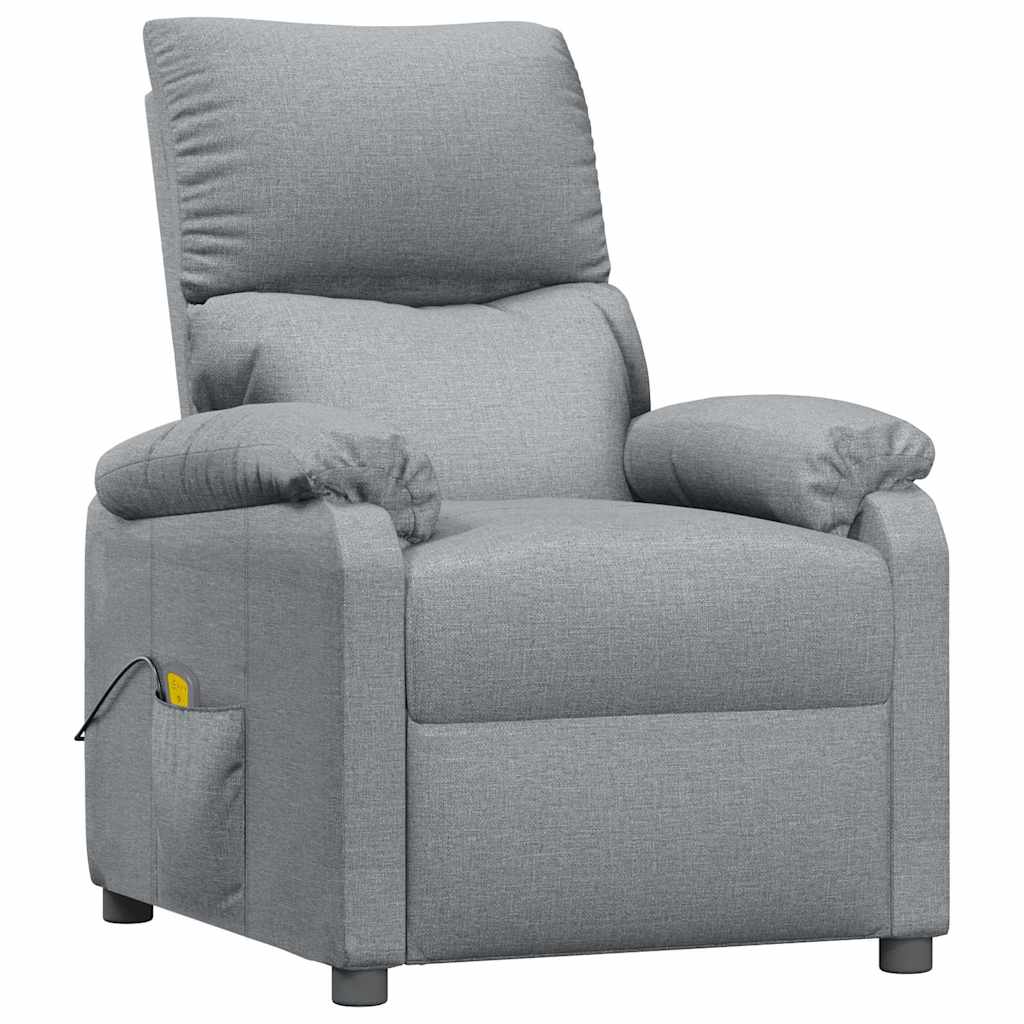 Vidaxl massagestoel stof lichtgrijs