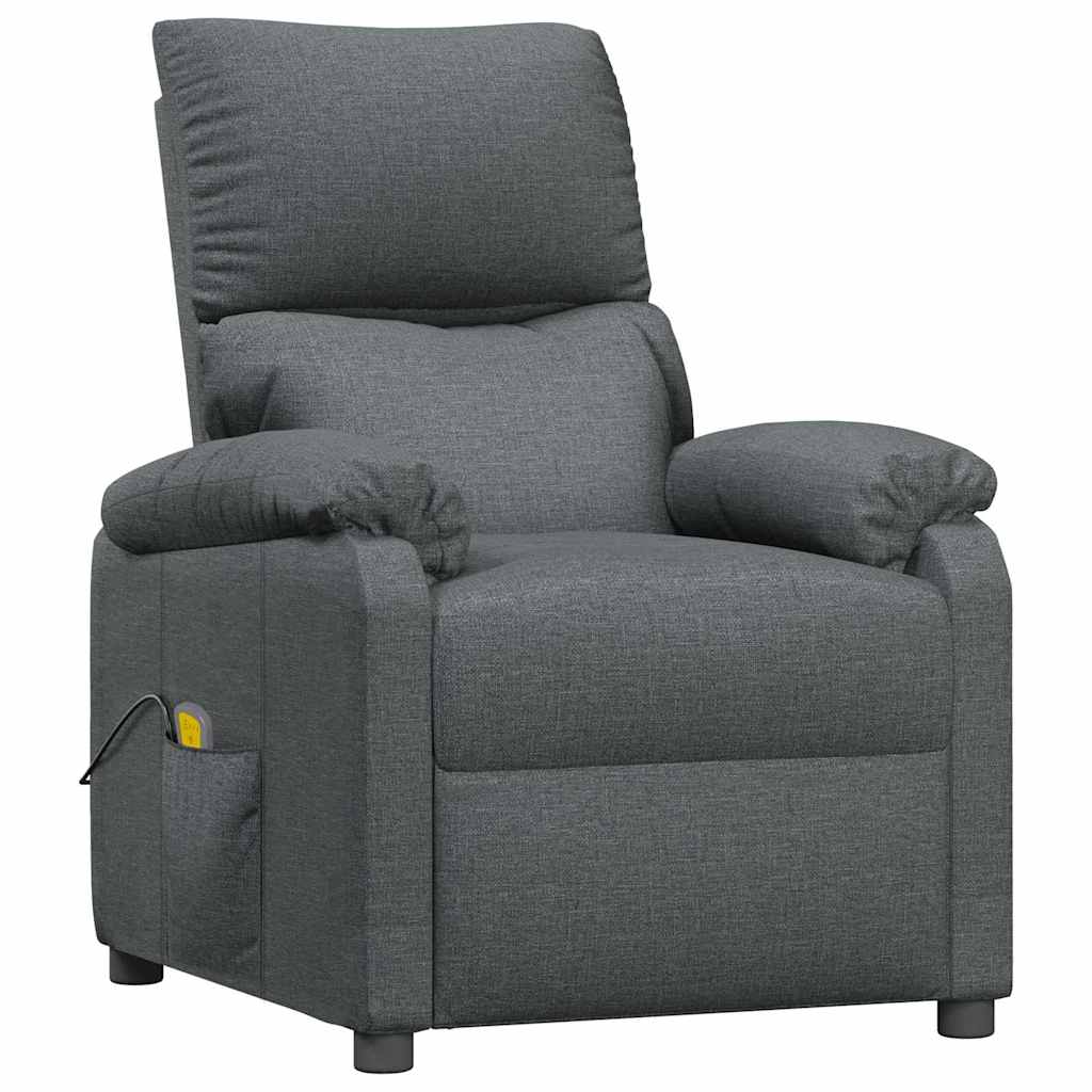 Vidaxl massagestoel stof donkergrijs
