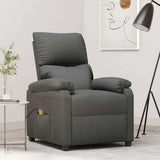 Vidaxl massagestoel stof donkergrijs