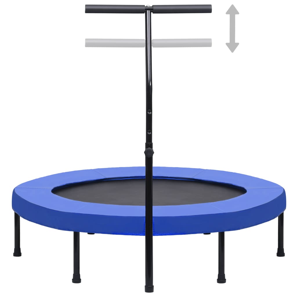 Vidaxl fitnesstrampoline avec poignée et tapis de sécurité 122 cm