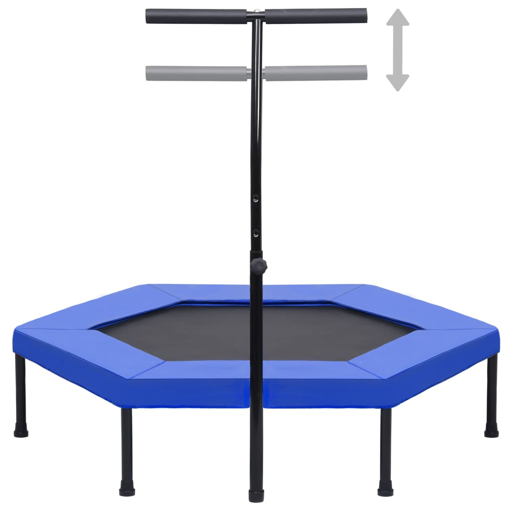 Vidaxl FitnessTrampoline med håndtakets sikkerhetsmatte sekskantet 122 cm