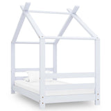 Vidaxl kinderbedframe massief grenenhout wit 70x140 cm