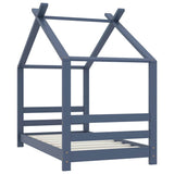 Vidaxl kinderbedframe massief grenenhout grijs 70x140 cm