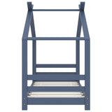 Vidaxl kinderbedframe massief grenenhout grijs 70x140 cm
