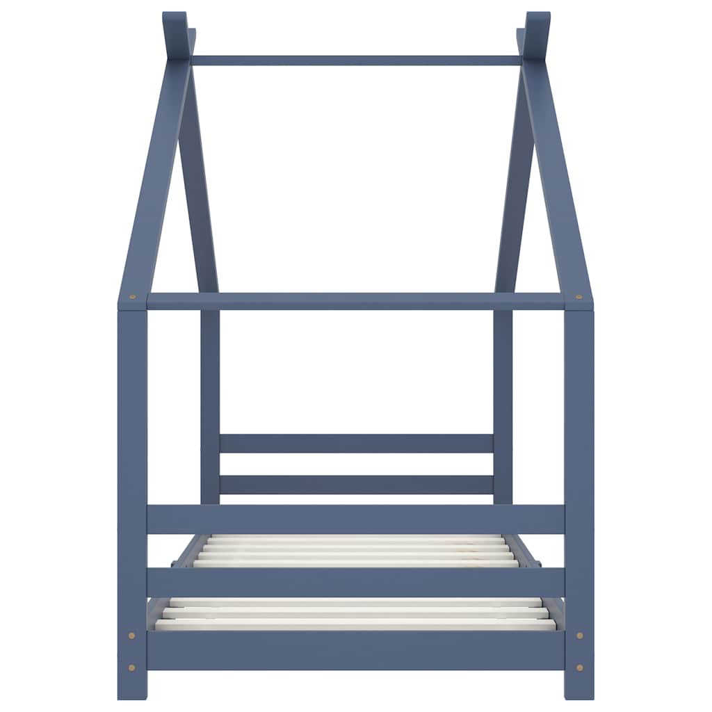 Vidaxl kinderbedframe massief grenenhout grijs 90x200 cm